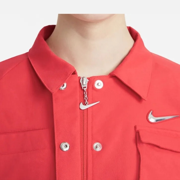 NWT NIKE WOVEN ZIP/BUTTON JACKET. CUTE! SIZE 3X - Picture 2 of 4